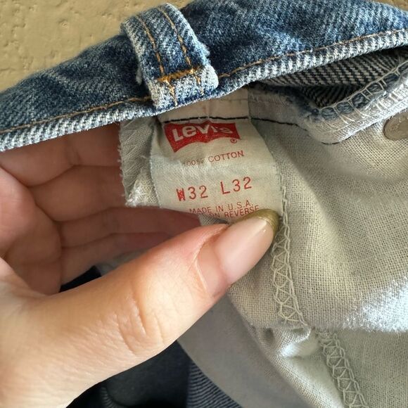 Vintage Orange Tab Levis 517 Boot Cut Jeans Sz 32 x 32 Mid Blue Made In USA - Picture 3 of 8